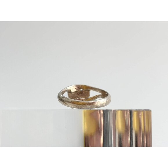 Crushed Turquoise & Coral Butterffly 925 Vintage Mexican Inspired Ring - sz 4.25 - Picture 3 of 9